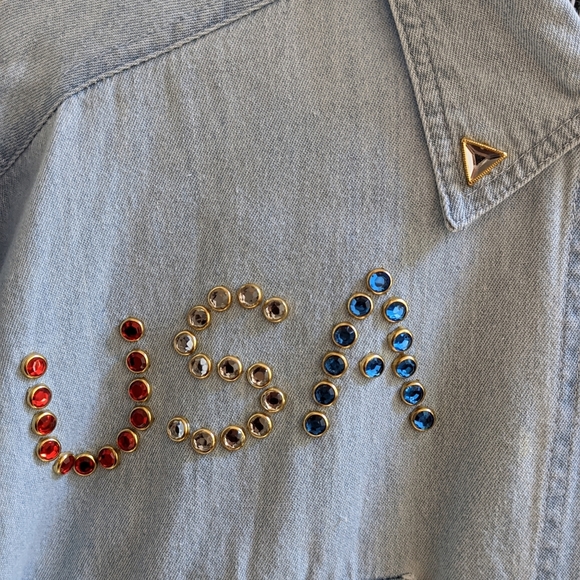 Vintage denim patriotic button down - Picture 5 of 8